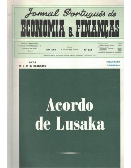 Jornal Português de Economia e Finanças - Ano XXII - N.º 325 - 16 a 31 de Dezembro de 1974