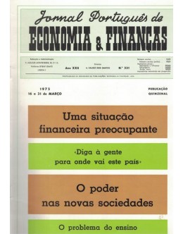 Jornal Português de Economia e Finanças - Ano XXII - N.º 331 - 16 a 31 de Março de 1975