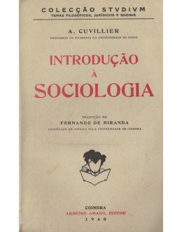 Introdução à Sociologia | de A. Cuvillier