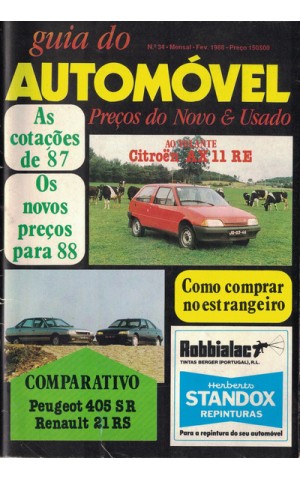 Guia do Automóvel - N.º 34 - Fevereiro 1988