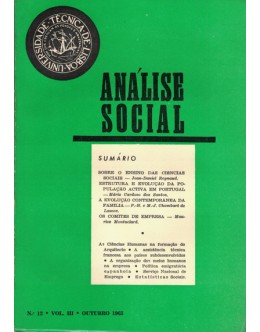 Análise Social - Vol. III - N.º 12 - Outubro 1965