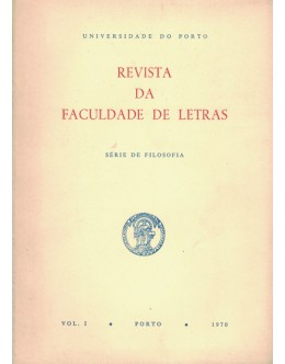 Revista da Faculdade de Letras - Série de Filosofia - Vol. I - 1970