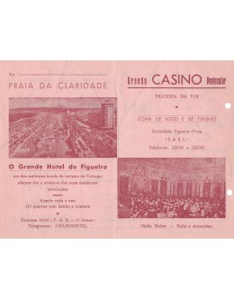 Programa - Grande Casino Peninsular - Figueira da Foz - 23 de Setembro de 1964