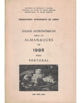 Dados Astronómicos para os Almanaques de 1986 para Portugal | de Observatório Astronómico de Lisboa