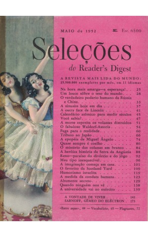 Seleções do Reader's Digest - Tomo XXI - N.º 124 - Maio de 1952