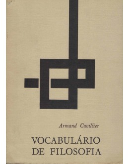 Vocabulário de Filosofia | de Armand Cuvillier