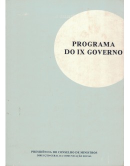 Programa do IX Governo