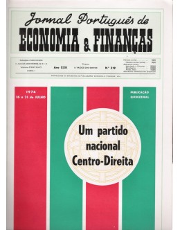 Jornal Português de Economia e Finanças - Ano XXII - N.º 319 - 16 a 31 de Julho de 1974