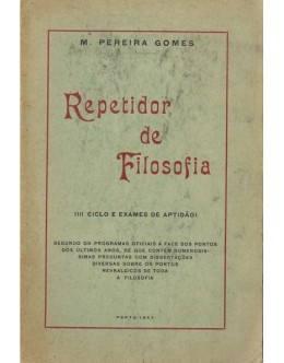 Repetidor de Filosofia | de M. Pereira Gomes