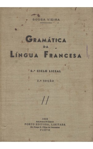 Gramática da Língua Francesa | de Sousa Vieira