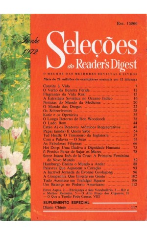 Seleções do Reader's Digest - Tomo II - N.º 14 - Junho de 1972
