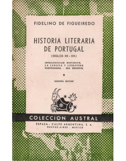 Historia Literaria de Portugal (Siglos XII - XX) | de Fidelino de Figueiredo