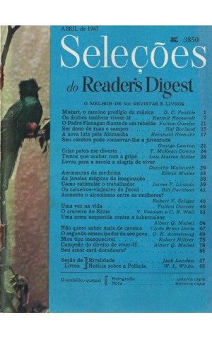Seleções do Reader's Digest - Tomo XI - N.º 63 - Abril de 1947