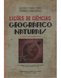 Lições de Ciências Geográfico-Naturais 1.º Ciclo - 2.º Ano | de António Tomás Vieira