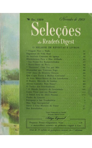 Seleções do Reader's Digest - Tomo LVI - N.º 333 - Novembro de 1969