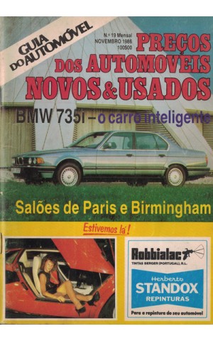 Guia do Automóvel - N.º 19 - Novembro 1986