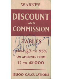 Warne's Discount and Commission Tables | de W. J. Gordon