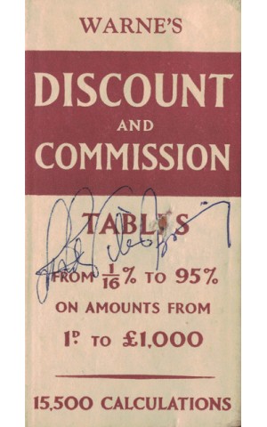 Warne's Discount and Commission Tables | de W. J. Gordon