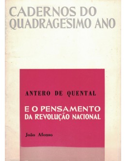 Antero de Quental e o Pensamento da Revolução Nacional | de João Afonso