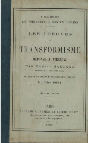 Les Preuves du Transformisme | de Ernest Haeckel