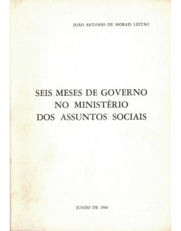 Seis Meses de Governo no Ministério dos Assuntos Sociais | de João António de Morais Leitão