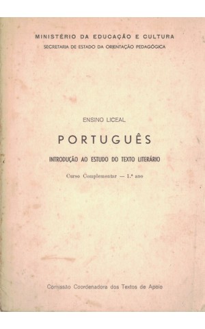 Português - Introdução ao Estudo do Texto Literário