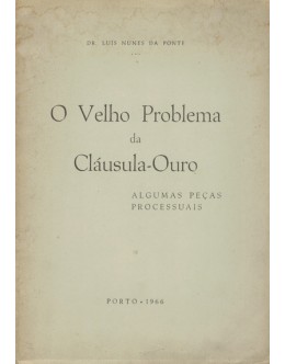 O Velho Problema da Cláusula-Ouro | de Luís Nunes da Ponte