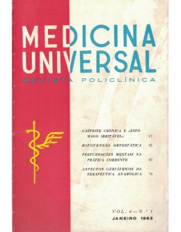 Medicina Universal - Vol. 6 - N.º 1 - Janeiro 1963