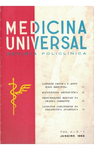 Medicina Universal - Vol. 6 - N.º 1 - Janeiro 1963