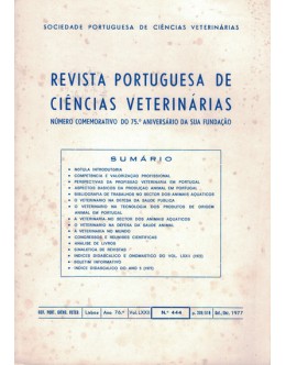 Revista Portuguesa de Ciências Veterinárias - Ano 76.º - Vol. LXXII - N.º 444 - Outubro/Dezembro 1977
