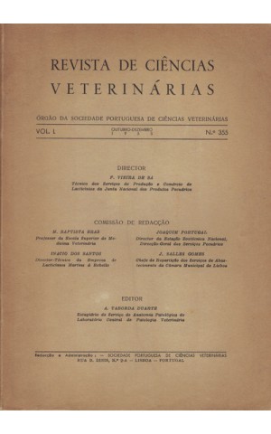 Revista de Ciências Veterinárias - Vol. L - N.º 355 - Outubro/Dezembro 1955