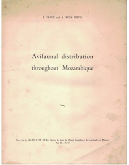 Avifaunal Distribution Throughout Mozambique | de F. Frade e A. Rosa Pinto