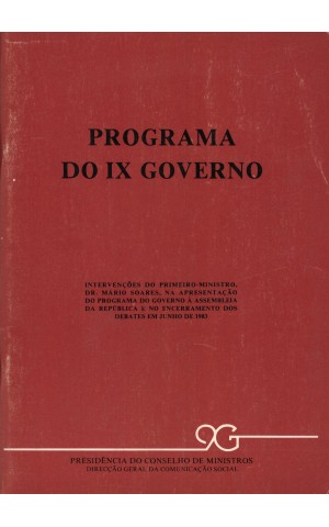 Programa do IX Governo | de Mário Soares