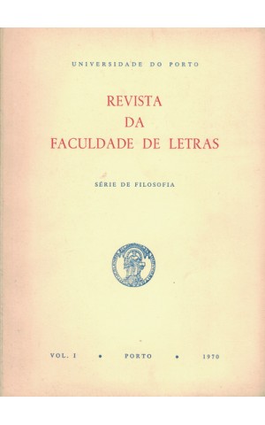 Revista da Faculdade de Letras - Série de Filosofia - Vol. I - 1970
