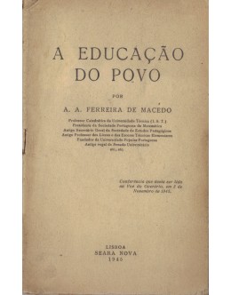 A Educação do Povo | de A. A. Ferreira de Macedo