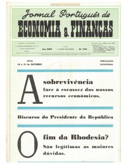 Jornal Português de Economia e Finanças - Ano XXIV - N.º 369 - 16 a 31 de Outubro de 1976