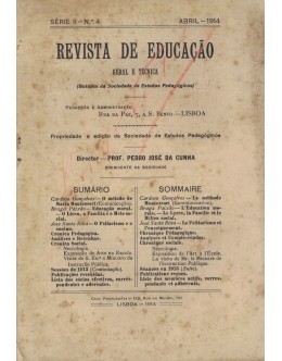 Revista de Educação - Série II - N.º 4 - Abril de 1914
