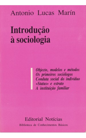 Introdução à Sociologia | de Antonio Lucas Marín