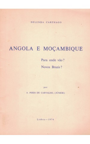 Angola e Moçambique - Para Onde Vão? Novos Brazis por A. Pires de Carvalho, (Júnior) | de Delenda Carthago