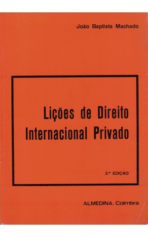 Lições de Direito Internacional Privado | de João Baptista Machado