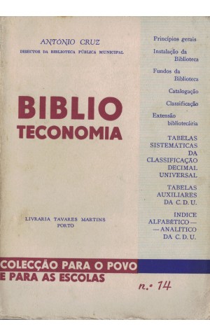 Biblioteconomia | de António Cruz