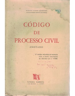 Código de Processo Civil | de Eurico Lopes-Cardoso