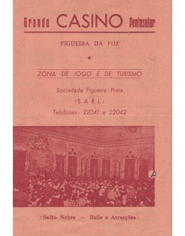 Programa - Grande Casino Peninsular - Figueira da Foz - 21 de Setembro de 1964