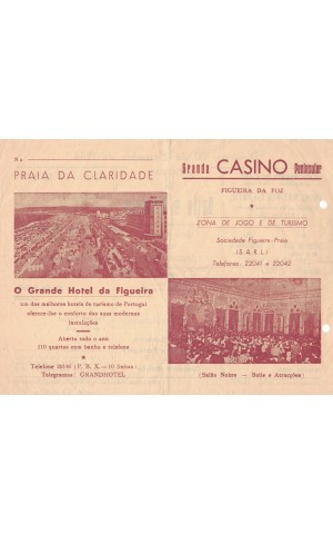 Programa - Grande Casino Peninsular - Figueira da Foz - 20 de Setembro de 1964