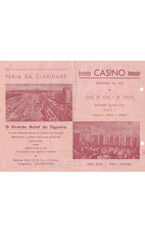 Programa - Grande Casino Peninsular - Figueira da Foz - 19 de Setembro de 1964
