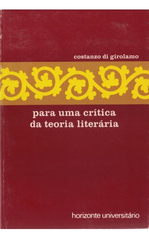 Para Uma Crítica da Teoria Literária | de Costanzo di Girolamo