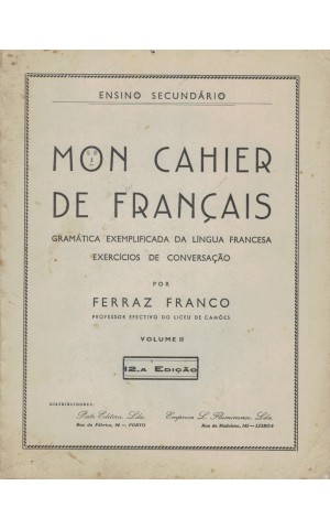 Mon Cahier de Français - Volume II | de Ferraz Franco