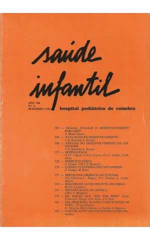 Saúde Infantil - Ano XII - N.º 2 - Setembro de 1990