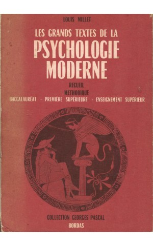 Les Grands Textes de la Psychologie Moderne | de Louis Millet