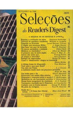Seleções do Reader's Digest - Tomo X - N.º 56 - Setembro de 1946
